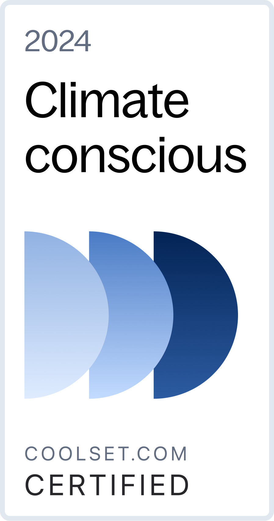 Coolset Climate Conscious badge for IFFR 2024