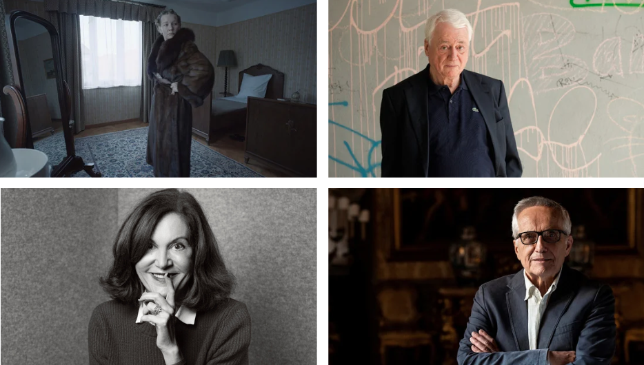 Van links naar rechts: Sandra Hüller, Alexander Kluge, Anne Fontaine door Matias Indjic © Unifrance, Marco Bellocchio door Anna Camerlingo